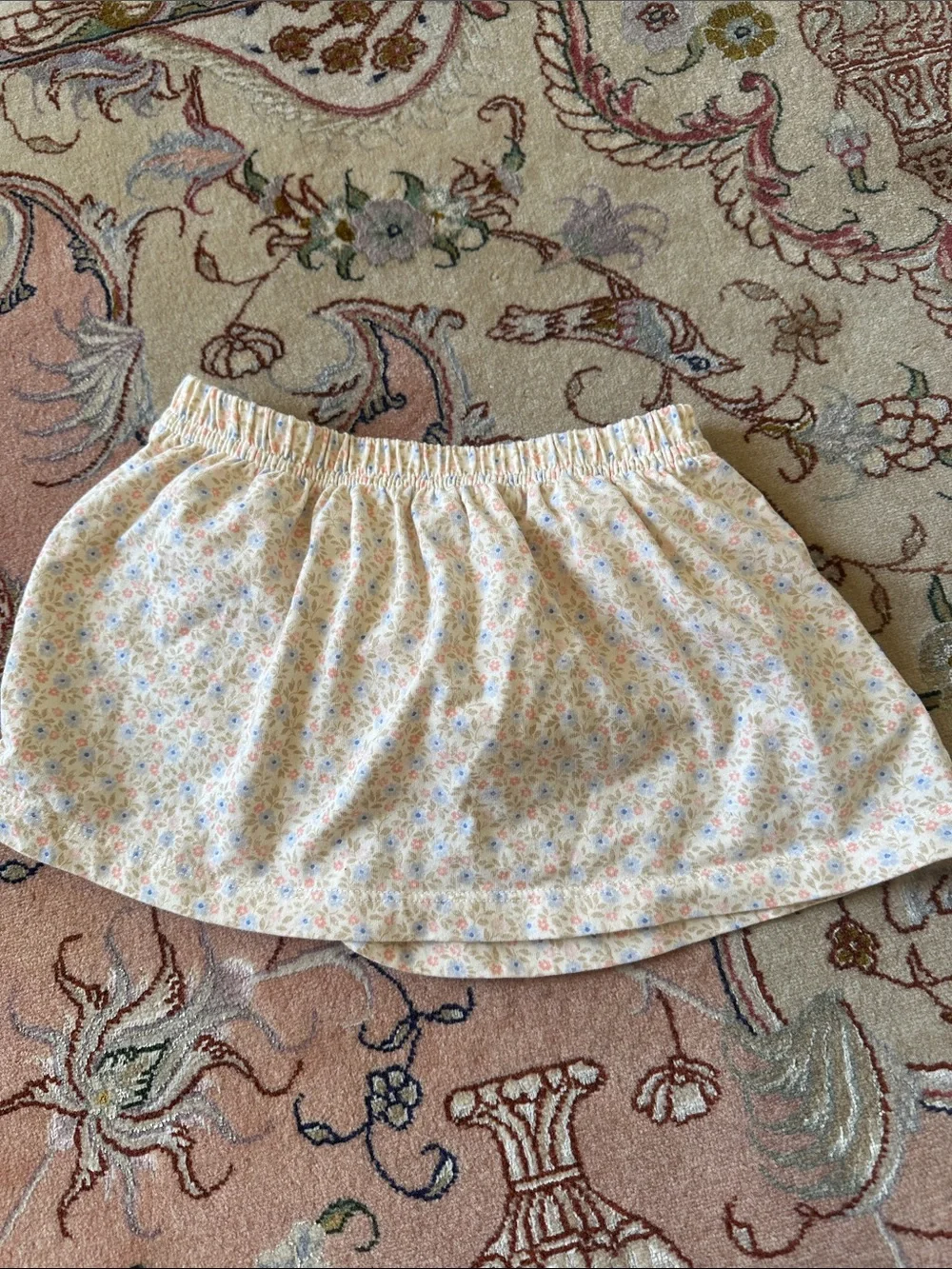 Carter's Cream Floral Elastic-Waist Skirt